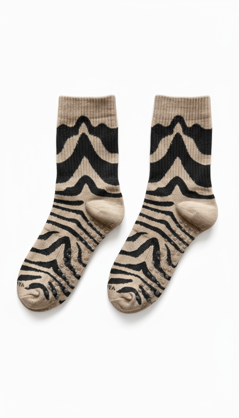 Calceta larga de animal print