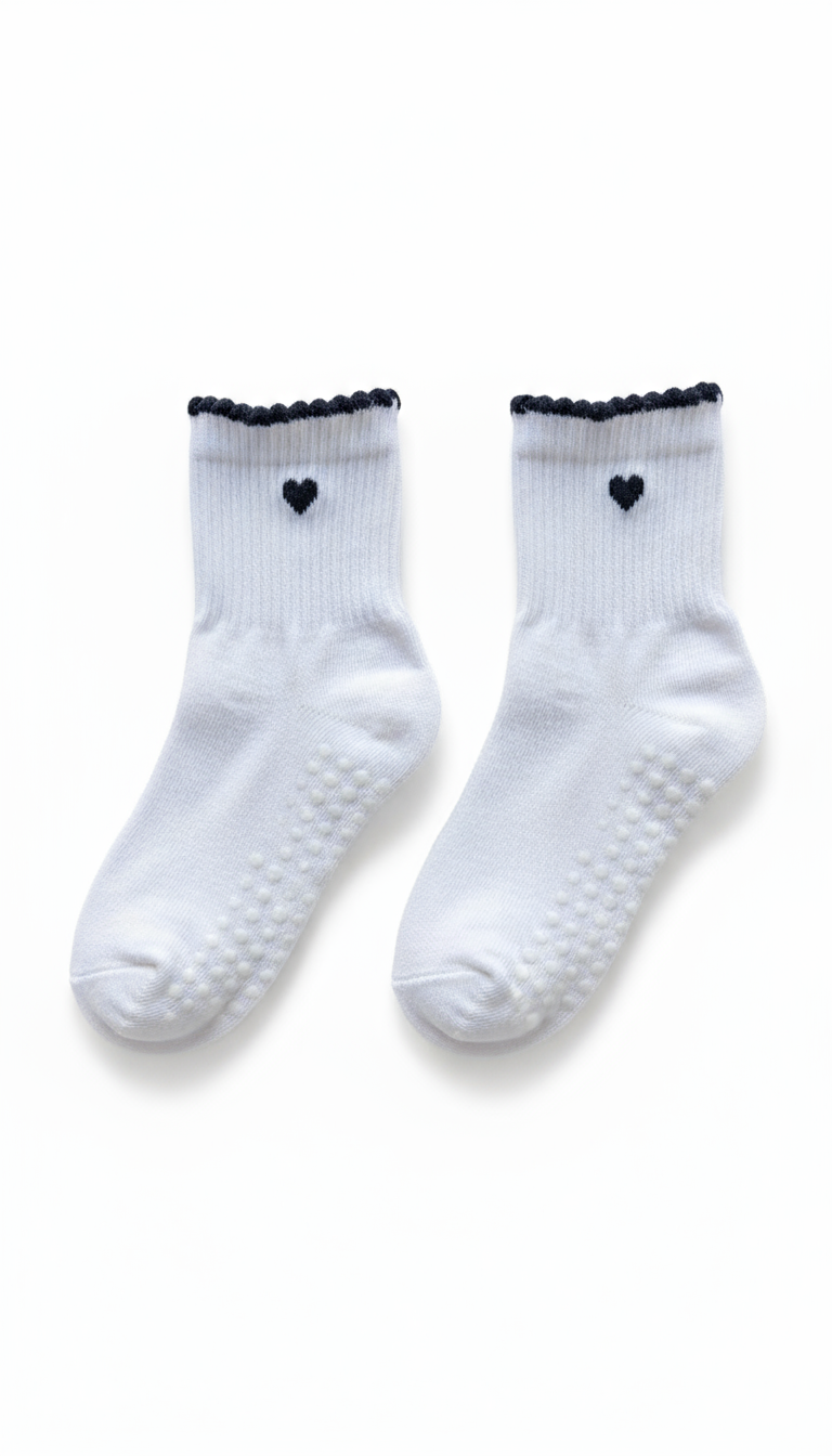 Calcetines Antideslizante en color blanco Vishva Soul