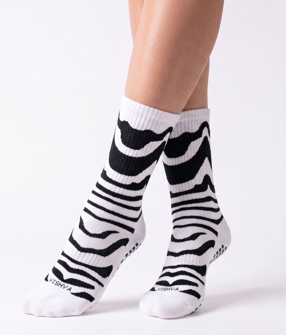 Calcetas Deportivas Antiderrapantes 'Zebra Print'