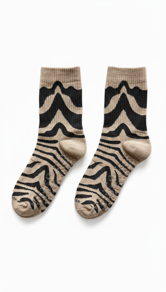 Calceta larga de animal print