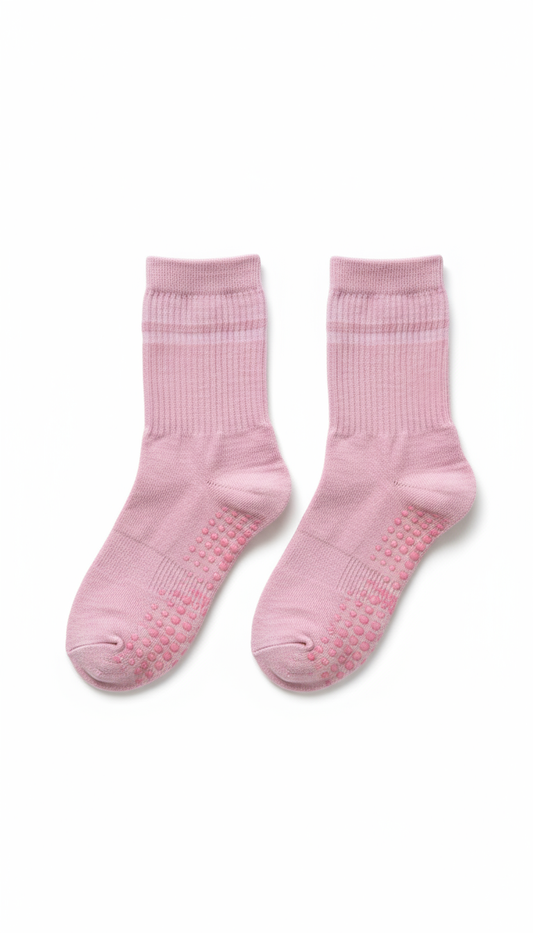 Calceta antideslizante en color rosado Vishva Level