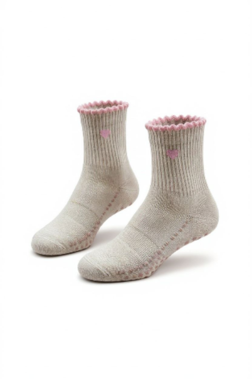 Calcetines Antideslizante en color beige Vishva Soul